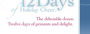 12 Days of Holiday Cheer.  The delectable dozen.  Twelve days of presents and delight.
